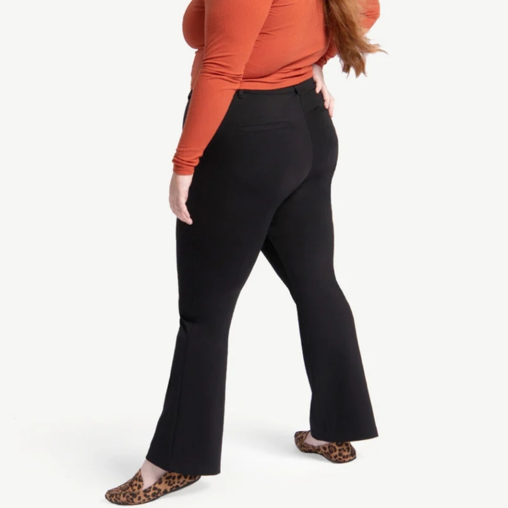 Betabrand black yoga dress pants plus size